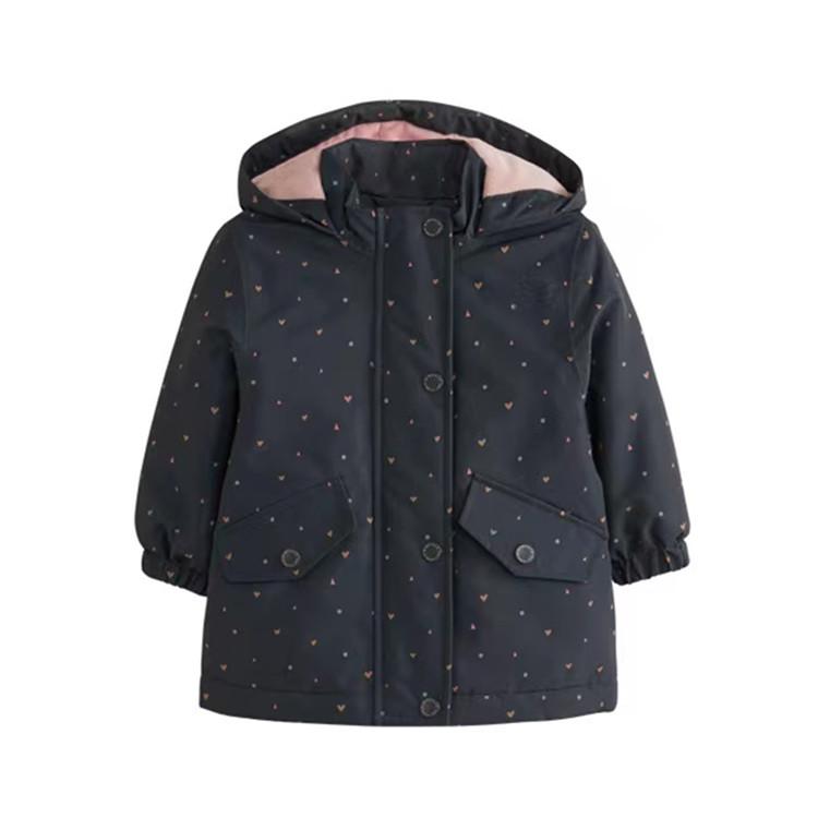 女の子 ガールズ 子供 キッズ ジュニア 冬物 防寒着 厚手 中綿ジャケット フード付き 裏起毛 裏ボア フリース素材 防風 ウィンドブレーカー ジャンパー コート