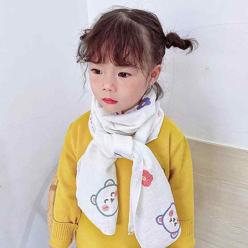 純綿 コットン ベビー 赤ちゃん 乳幼児 女の子 女児 男の子 男児 マフラー スカーフ 襟巻き ネックウォーマー 春 秋 冬 薄手 軽量 アウトドア 外出 おしゃれ ファッション 装飾