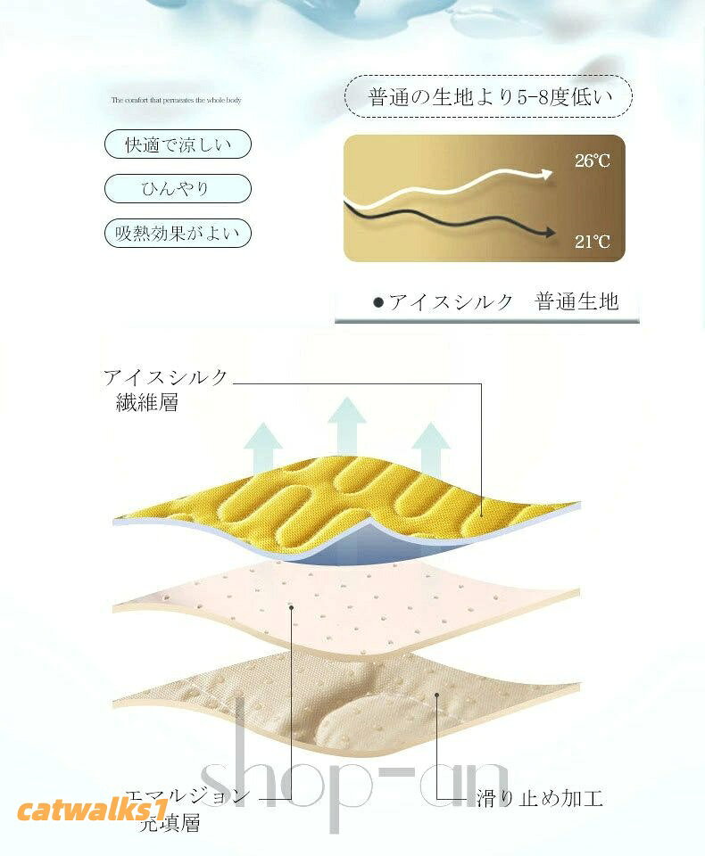 セパレート ソファーパッド 夏の寝ござ ソファーシート 子供適用 冷感 涼しい 四季兼用 1人掛け 4人用 3人掛け 2人掛け [2]