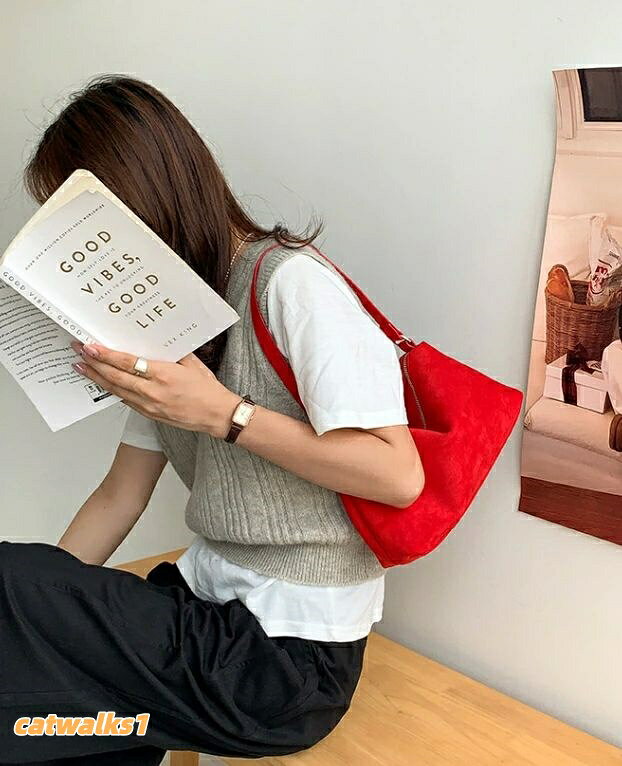 スエード ショルダーバッグクラッチバッ バッグ レディースバッグ クラッチバッグ セカンドバッグ 新登場! レッド ブラック ブラウン アプリコット