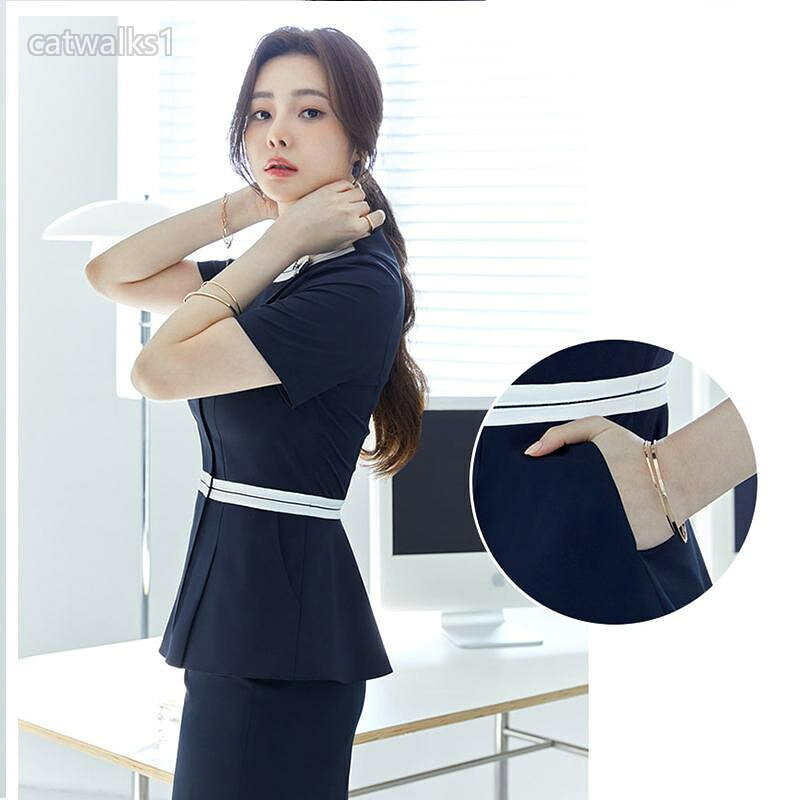 ユニフォーム 制服 おしゃれ シンプル かわいい 韓国 スプリット セット 半袖 七分袖 長袖 レディース 春夏 弾性 スリムフィット 歯科 エステ 美容 ケア