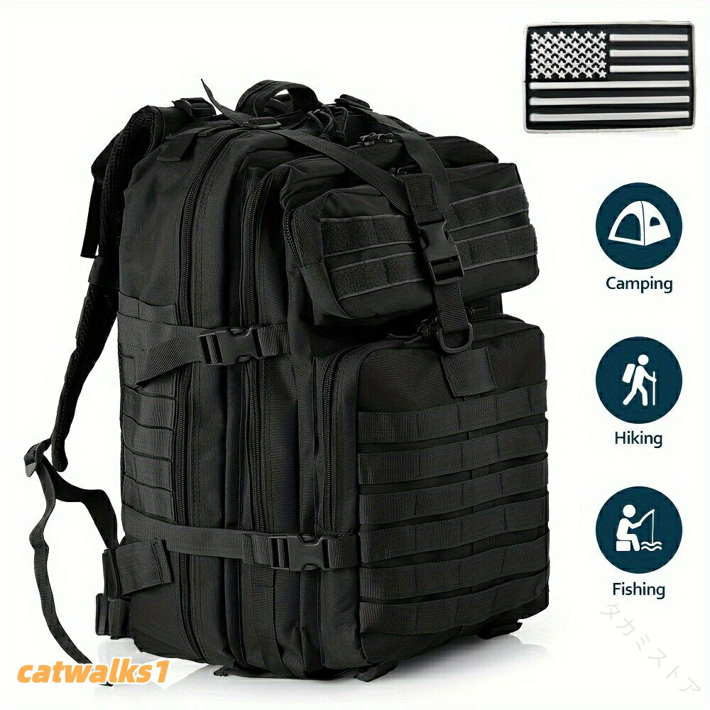 Large Capacity 43L Military Backpack for Hiking, MOLLE System Compatible, for Travel, Outdoor Activities, Airsoft, Men's & Women's, Laptop Storage, Hiking Gear, Daypack