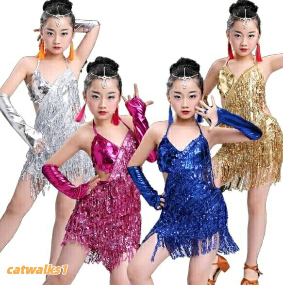 Rakuten - 子供 女の子 ダンス衣装 発表会衣装 ワンピース ロンググローブ セット シルバー ピンク ステージ レッスン イベント 舞台衣装 発表会用 動きやすい 可愛い 団体衣装