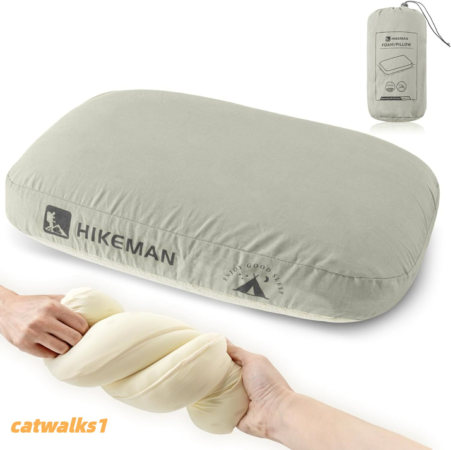 キャンプ 枕 キャンプ枕 携帯枕 最強 ウレタン コンパクト カバー洗える 通気性 オ...