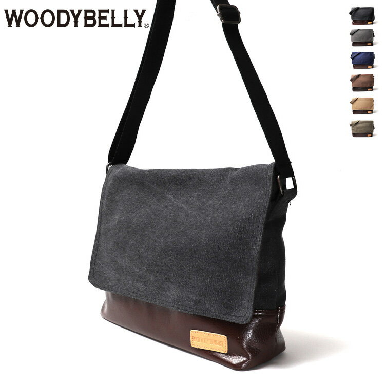 WOODYBELLY ショルダーバッグ メンズ 全6色 帆布 キャンバス 大容量 多収納 軽い 通学 通勤 学生 誕生日 父の日 クリスマス プレゼント A4 丈夫 帆布バッグ 旅行用カバン コットンバッグ カジュアル シンプル PU オシャレ 敬老の日