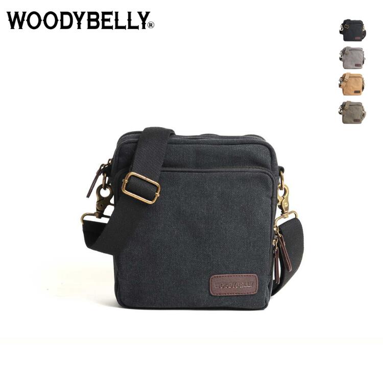 改良版 WOODYBELLY ショルダーバッグ メンズ 帆布（キャンバス生地）斜め掛け 斜めかけバッグ 大容量・多収納で軽量（軽い）から通学・通勤や男性 誕生日 父の日 レディース プレゼント ギフト 肩掛けバッグ 帆布バッグ 旅行用カバン 鞄 かばん ブランド 敬老の日
