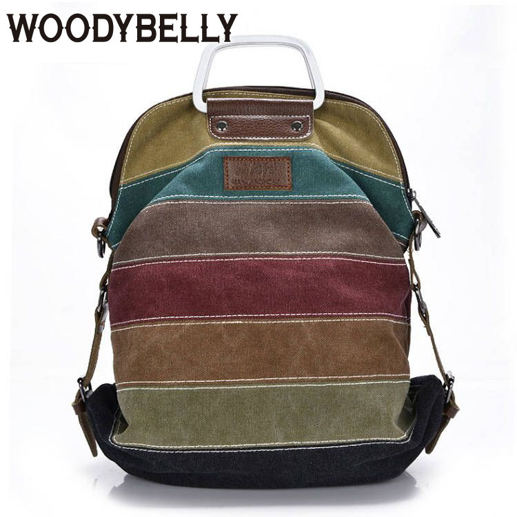 楽天WOODYBELLY - メンズ 帆布バッグWOODYBELLY 3wayレインボーキャンバス　トートバッグ リュック 帆布バッグ レディース カバン コットンバッグ ショルダーバッグ 2way 鞄 カバン シンプル A4サイズ Ipadも収納 カジュアル フォーマル マザーバッグ 軽量 軽い 1泊 旅行 A4 ブランド