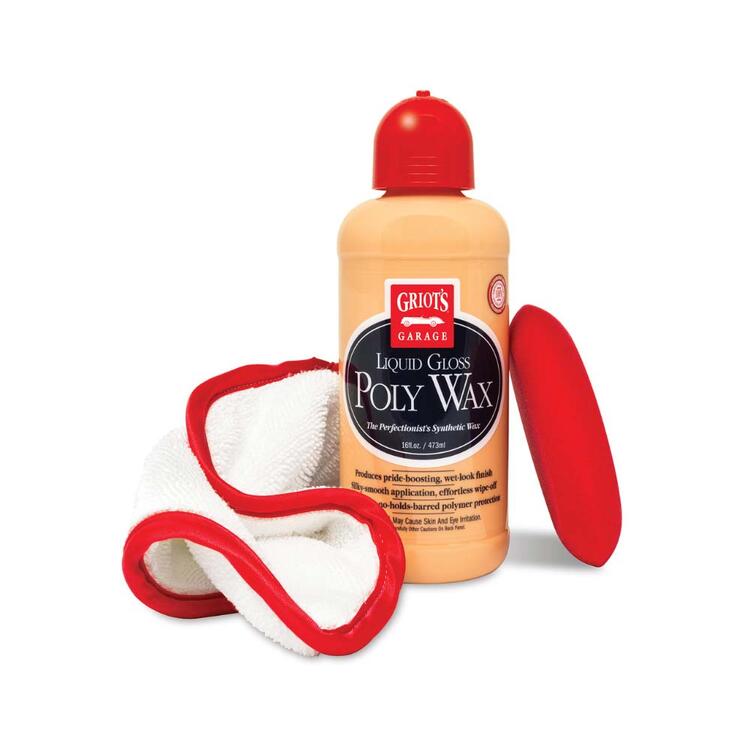 【正規輸入品】　リキッドグロスポリワックス 16オンス (473ml) 　GRIOT'S GARAGE / グリオズ・ガレージ　マイクロファイバー リムーバルクロス付属！　天然ワックスの濡れたようなツヤ感を得ることができます　洗車 用品 ワックス つや グリオズ ガレージ