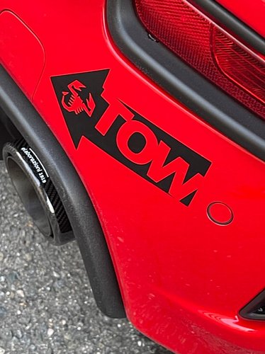 ABARTH Tow Decal / 牽引デカール（黄・黒・銀・青・朱・赤・青銀）