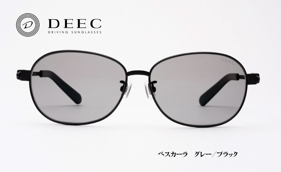 DEEC Pescara -unisex- ディーク ぺスカーラユニセックス 1515 Matte Black / Grey (マットブラック/グレー) 　ドライビングサングラス チタンフレーム 日本製 鯖江 ユニセックスサングラス