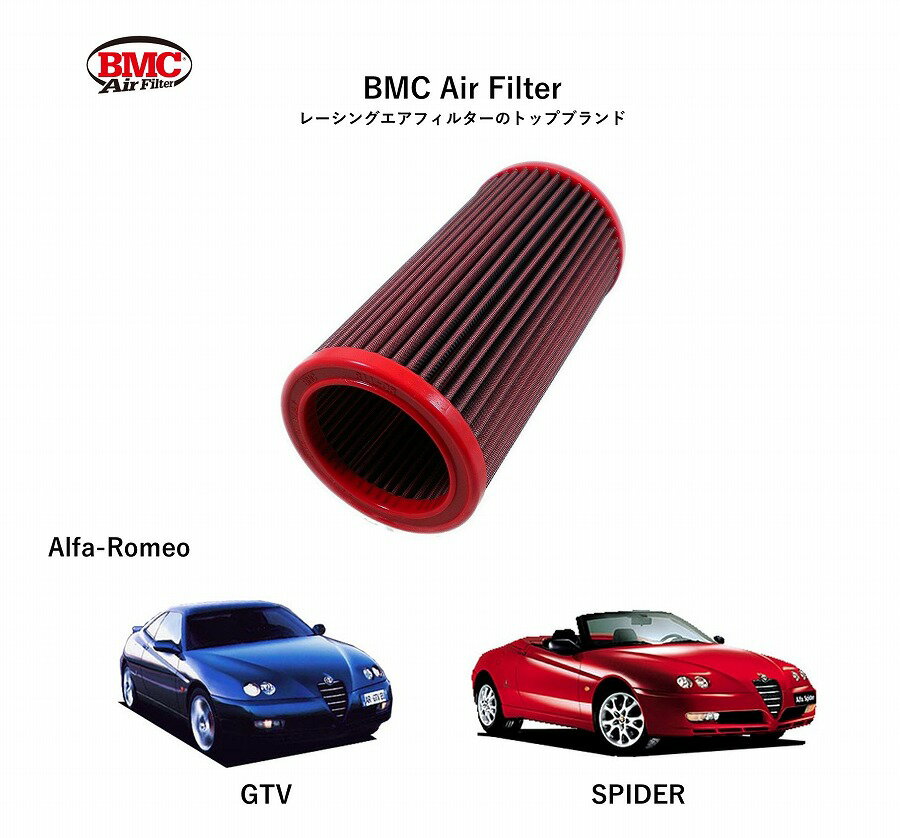 【正規輸入品】 【送料無料】 FB811/08 AlfaRomeo GTV/SPIDER BMC Replacement Filter [4000811]　BMCエアフィルター アルファロメオ 916GTV 3.0 3.2 / 916スパイダー 3.0 3.2 用 アルミニウム製メッシュ 特殊コットン層 トルクアップ 出力向上