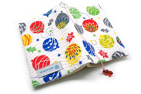 ブックカバー 文庫本サイズ [夏祭り 布製 和柄]（ネコポス便もOK!）【ブックカバー文庫本サイズ】【文庫サイズ】【ギフトにも】のサムネイル