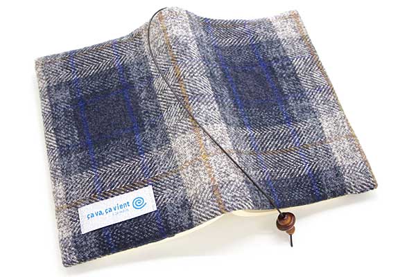 ブックカバーキューティータータン 布製 チェック文庫本サイズ