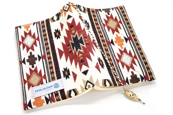 ブックカバーサンタフェの風 布製 エスニック文庫本サイズ