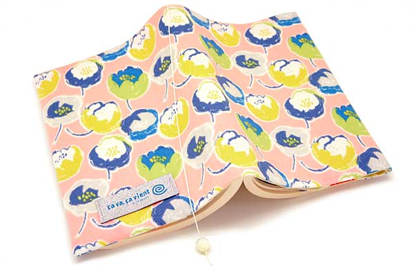 ブックカバー 文庫本サイズ [ぽむぽむフラワー 布製 フラワー]（ネコポス便もOK!）【文庫サイズ】【ギ..