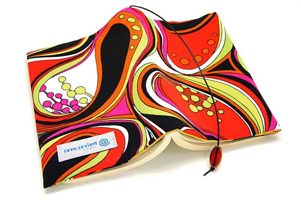 【ブックカバー 文庫本サイズ】 [サイケモダン・ウェーブ 布製 ポップ] （ネコポス便もOK!） 【文庫サイズ】【ギフトにも】