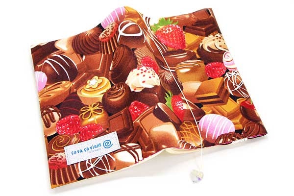 ブックカバー スイート&ビター 布製 ポップ 文庫本サイズ