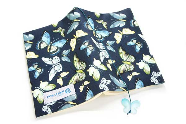 ブックカバー 蝶々跋扈 布製 ヴァカンス 文庫本サイズ