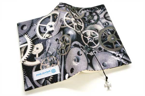 ブックカバー メカニカル・プロット 布製 カジュアル 文庫本サイズ