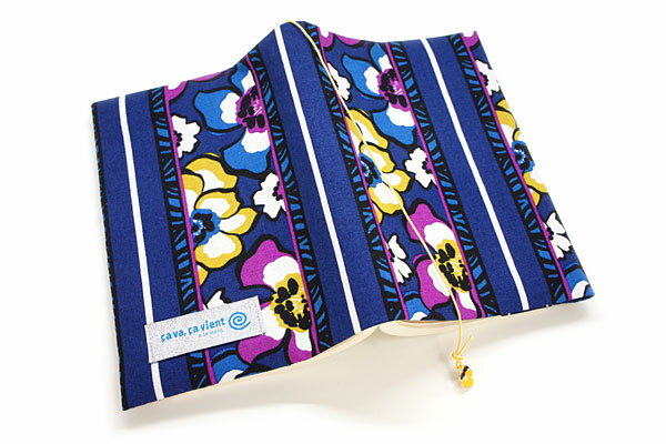 ブックカバー 三色スミレ flower 布製 フラワー 文庫本サイズ