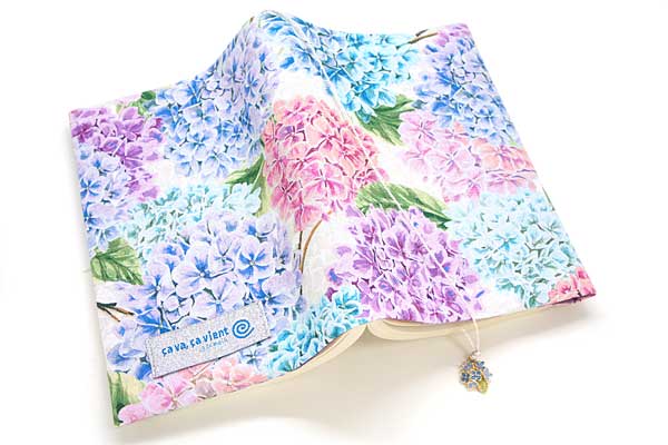 ブックカバー 男心と紫陽花の空 flower 布製 フラワー 文庫本サイズ