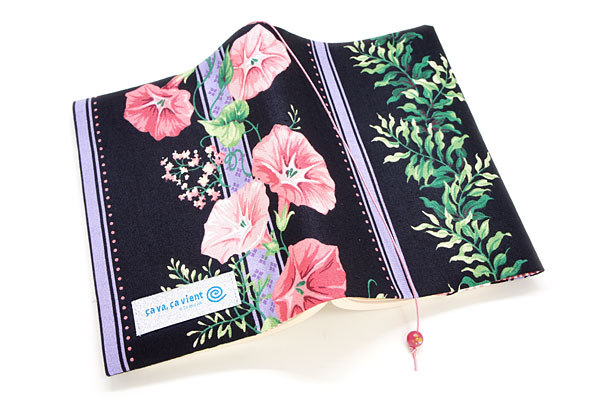 ブックカバー morning glory flower 布製 フラワー 文庫本サイズ