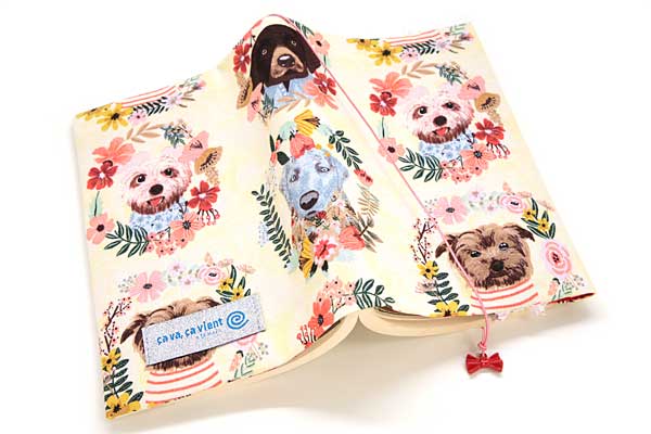 ブックカバー 犬とどこまでも 布製 ポップ 文庫本サイズ