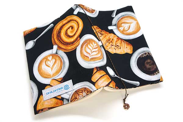 ブックカバー Morning Coffee 布製 ポップ 文庫本サイズ