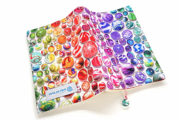 ブックカバー 郷愁玉 布製 ポップ 文庫本サイズ