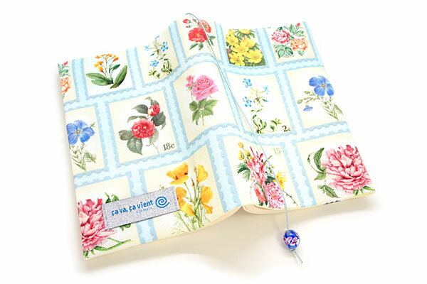 ブックカバー 春の便り 布製 ヴァカンス 文庫本サイズ