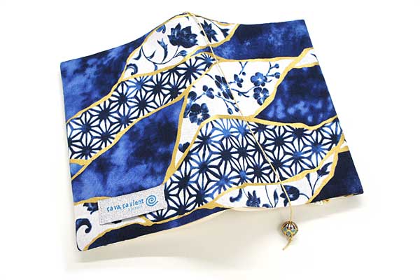 ブックカバー 金継ぎ 布製 和柄 文庫本サイズ