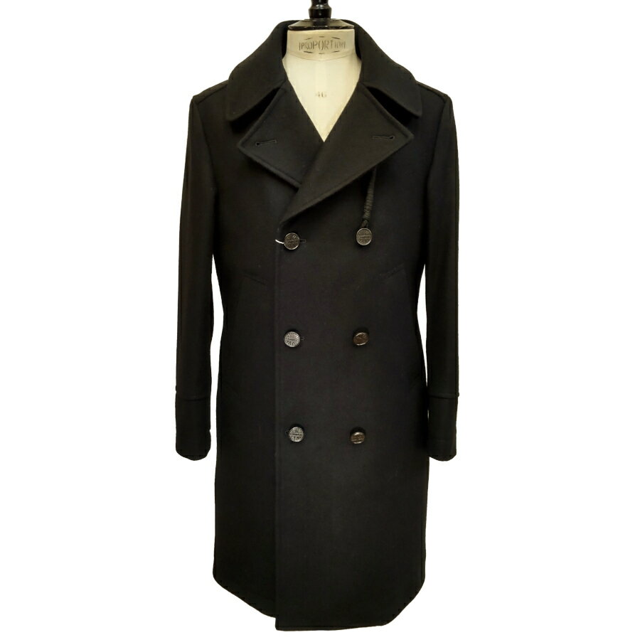 【新入荷】CAMPLIN(カンプリン)ロングピーコート 裏キルティング メンズ 英国発祥のブランドCP524003-99 ブラック 黒 中綿入り ポロコート 【Pコート発祥】【英国海軍御用達】【ROYAL NAVY】