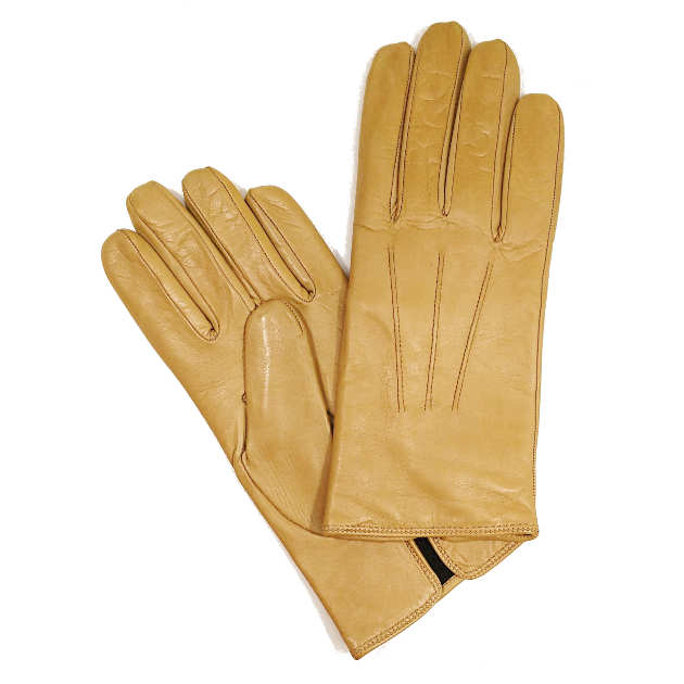 MEROLA GLOVES（メローラ） イタリア製 手袋 メンズ ME002-73 ベージュxカシミヤライニング ブラウン 羊革 Nappa Leather ハンドメイド ローマ 映画衣装