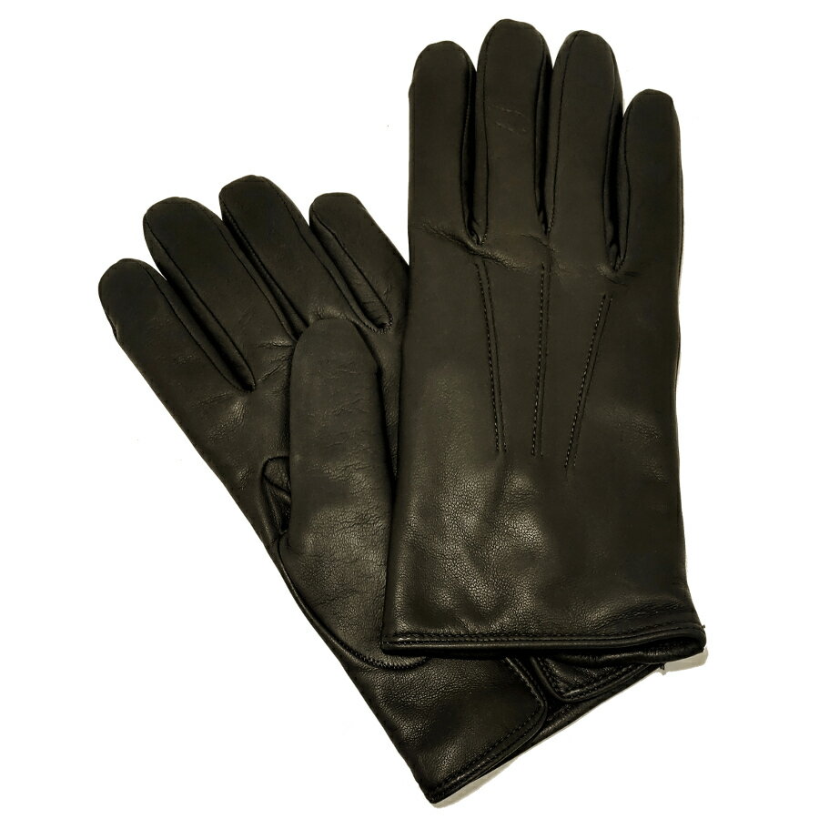 楽天cavalleria 楽天市場店【定番モデル】MEROLA GLOVES（メローラ） イタリア製 手袋 メンズ ME002-91 ダークグレーxカシミヤライニング パープル 羊革 Nappa Leather ハンドメイド ローマ 映画衣装