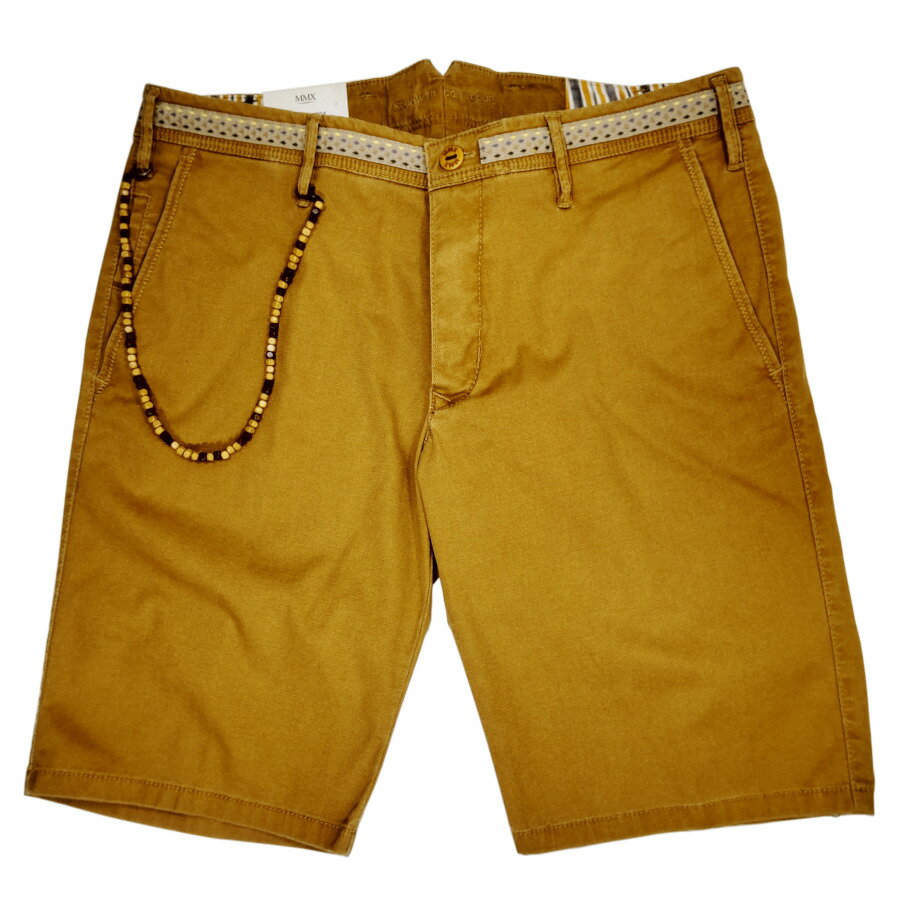 Cotton Pants - MMX GERMANY（エムエムエックス）ショートパンツ メンズ ドイツのメーカー EU製 MX316539 黄土色 無地 コットン ストレッチ 【B-TIGRIS】
