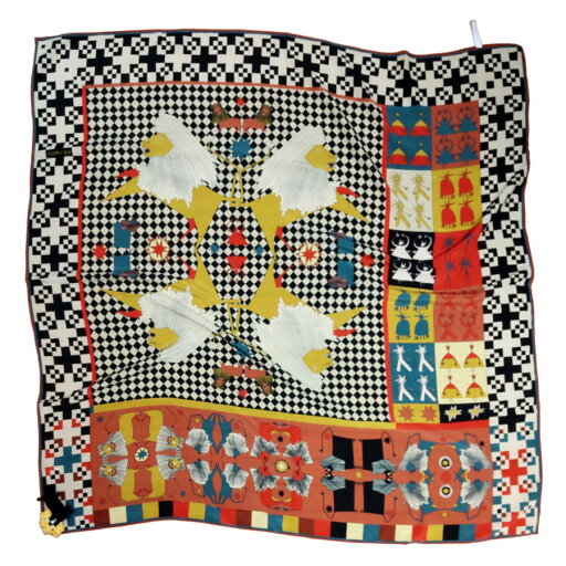 RUMISU(ルミス) スカーフ 中判 105cm×105cm シルク RM529002-09 オレンジxイエローxブラック他 絹100% クレープデシン メンズ レディース ポケットスクエアー "LEO" 「レオ・獅子座」 RUMISU(ルミス) スカーフ 中判 105cm×105cm シルク RM529002-09 オレンジxイエローxブラック他 絹100% クレープデシン メンズ レディース ポケットスクエアー "LEO" 「レオ・獅子座」