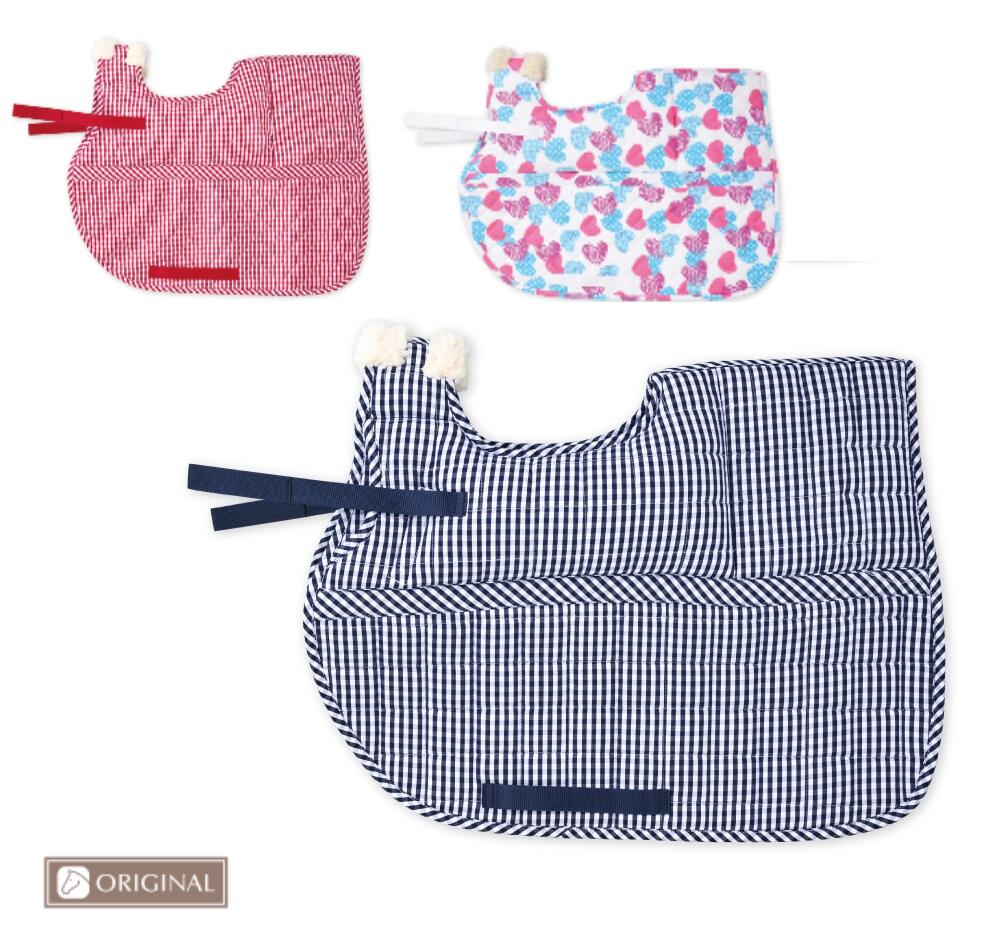 【送料無料】ハッピーウィザーズパッド(柄)ゼッケン 乗馬 乗馬用 乗馬用品 馬用 チェック柄 ハート柄 馬具 サドルパッド カバロ カバロオリジナル