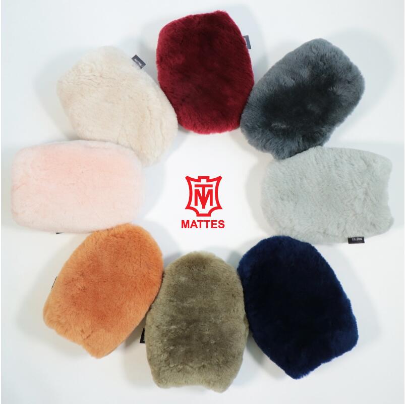 【送料無料】E.A.MATTES マテス 羊毛 グルーミングミット ベージュ ワイン グレー ブルー 乗馬 乗馬用 ..