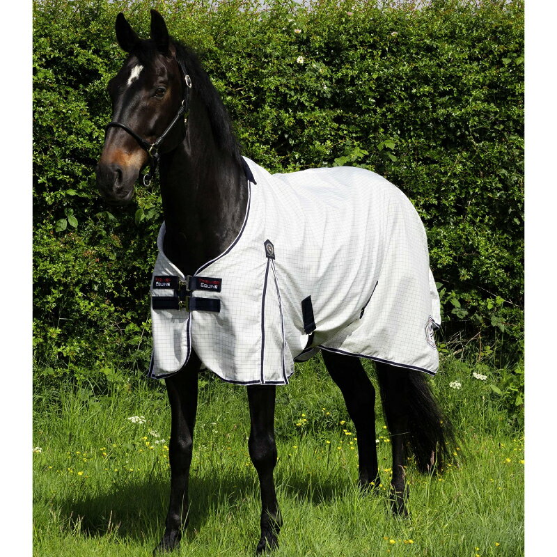 カバロ 楽天市場店の【送料無料】PREMIER EQUINE プレミアエクイン コトーネ ステーブルシート 乗馬 乗馬用 乗馬用品 馬具 馬着 馬 うま用 うま ホワイト 白 ネイビー 紺 カバロ｜アングル2
