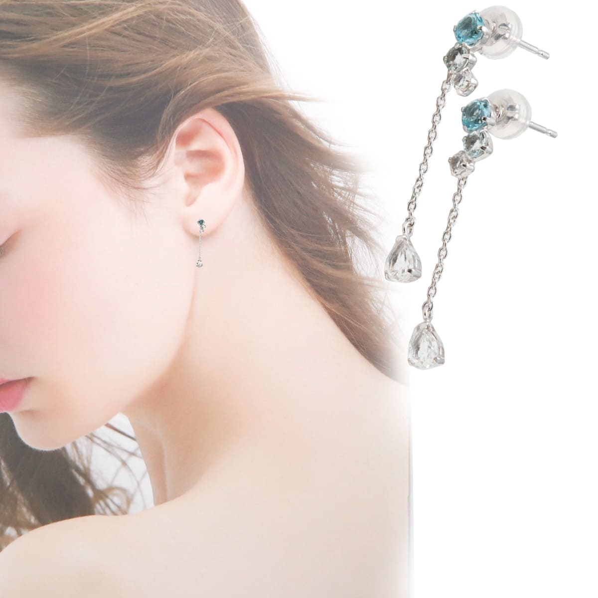 楽天市場】4℃ ピアス アクアマリンの通販