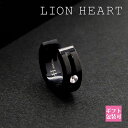 ライオンハート ピアス メンズ 正規品 LION HEART ピアス シングルピアス 片耳 メンズ レディース ペア フープピアス ブラック LHMP001N ...