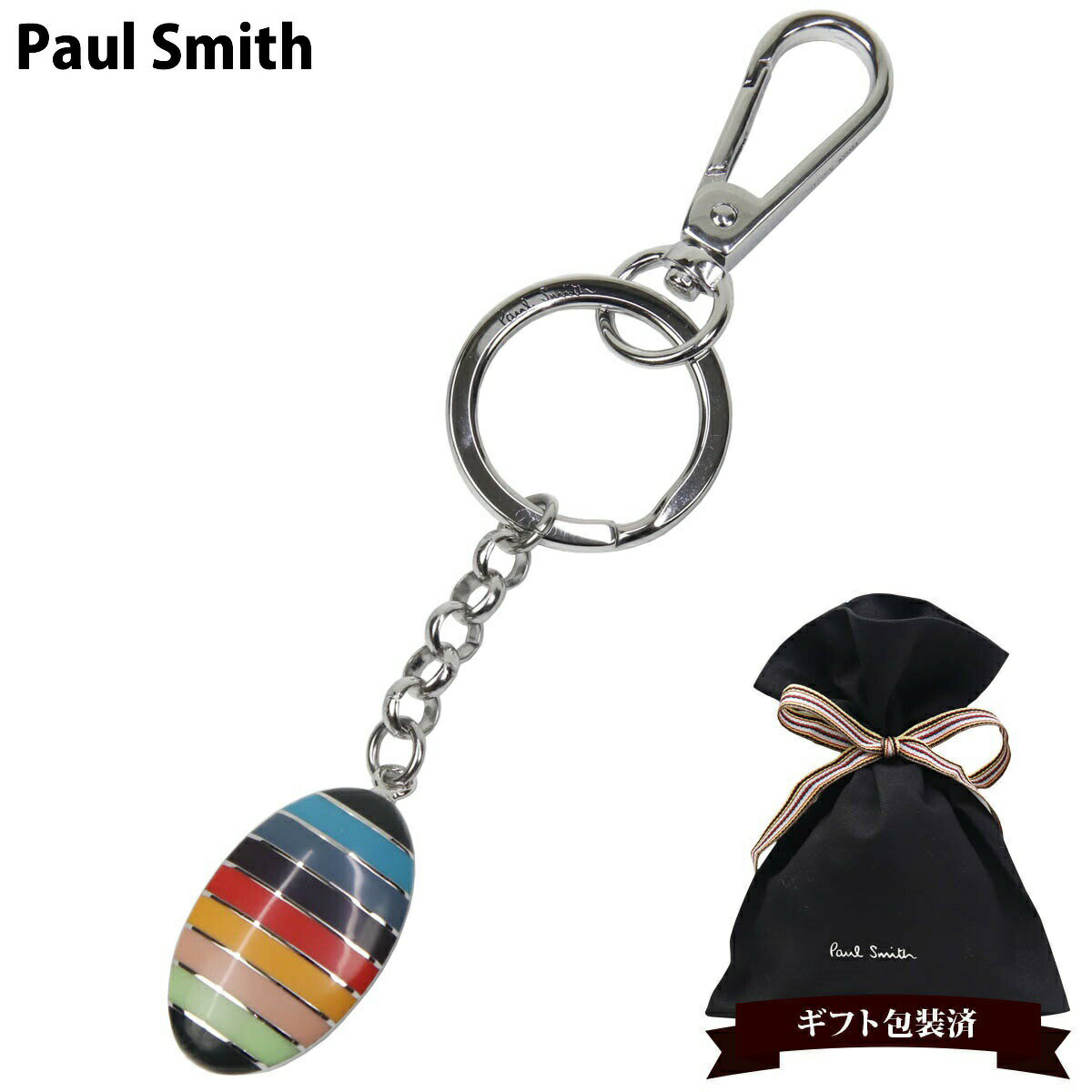 ポールスミス ポールスミス Paul Smith キーリング シルバー 正規品 マルチ M1A KEYR AOVALS ギフト プレゼント 新品 2024年 メンズ レディース ブランド 通販 プレゼント プレゼント