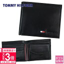 【P3倍】トミーヒルフィガー メンズ 財布 TOMMY HILFIGER 財布 二つ折り財布 メンズ ブラック 31TL25X020 001 レザー 本革 ギフト プレゼント 新品 正規品 トミー・ヒルフィガー 通販 2025 プレゼント