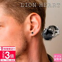 【P3倍】ライオンハート ピアス メンズ lion heartピアス ブラックダイヤモンド シングルピアス 片耳 シルバー×ブラック 04E12PS/M ライオンハート LION HEART 一粒ダイヤモンド 片耳ピアス プラチナ ピアスダイヤ メンズ アクセサリー ブランド プレゼント