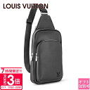 【P3倍】ルイヴィトン バッグ メンズ LOUIS VUITTON バッグ メンズ ボディバッグ タイガ・レザー アヴェニュー・スリングバッグ ブラック M30...