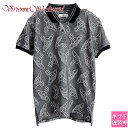 ヴィヴィアンウエストウッド シャツ メンズ ポロシャツ オーブ柄 グレー CLASSIC POLO STRIPE COLLAR GREY ALLOVER ORB...