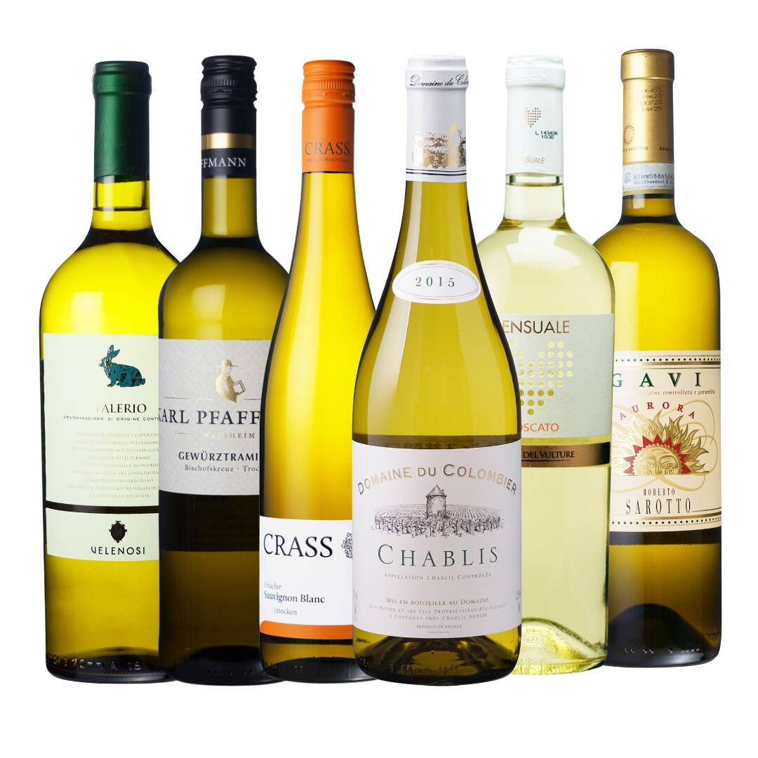 ソムリエールおすすめ人気白ワイン6本セット フランスワイン シャブリ入り 大好きなワインばかり集めました イタリアワイン ドイツワイン