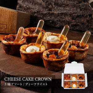 CHEESE CAVERY チーズケーキクラウン (3種アソート/ディープテイスト) 6個入 宅急便発送 冷凍発送 送料無料 proper ケーベリー