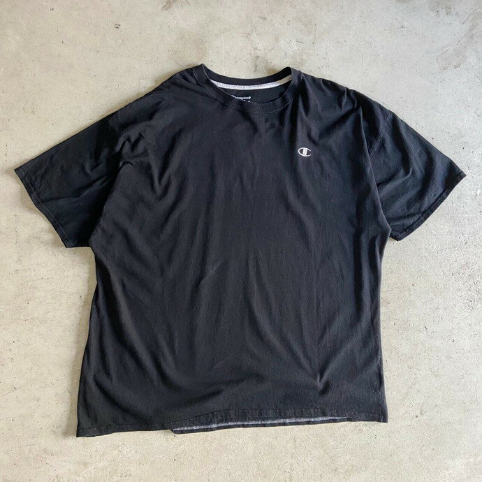 古着 超ビッグサイズ Champion チャンピオン ワンポイントロゴTシャツ メンズ4XL【RS2207】