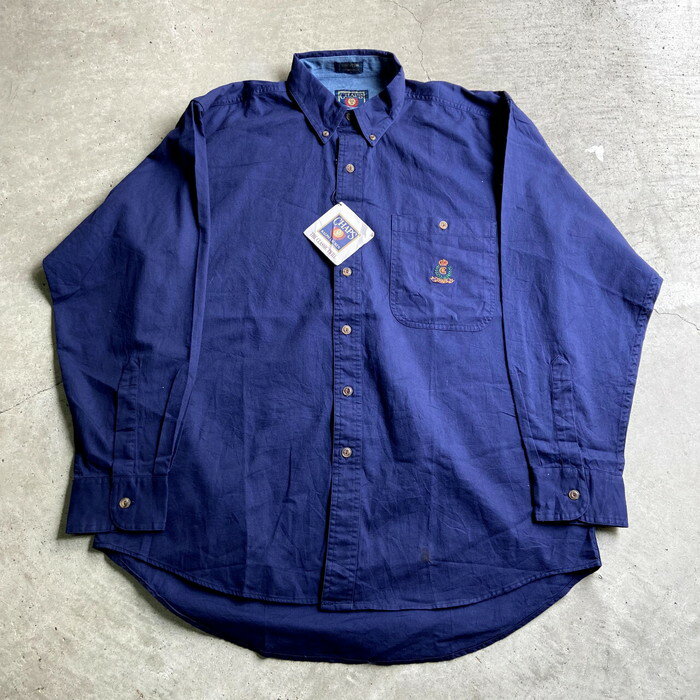 古着 デッドストック 90年代 CHAPS Ralph Lauren チャップス ラルフローレン 長袖 ボタンダウンシャツ メンズXL相当【古着】【中古】【FS2207】【SS2209】